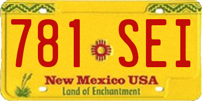 NM license plate 781SEI