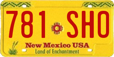 NM license plate 781SHO