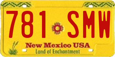 NM license plate 781SMW
