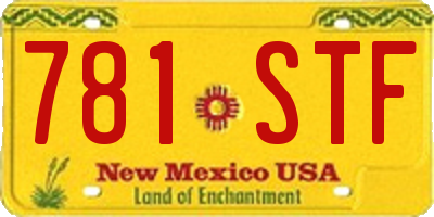 NM license plate 781STF