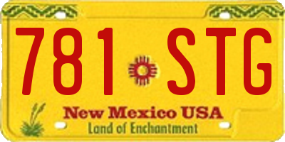 NM license plate 781STG