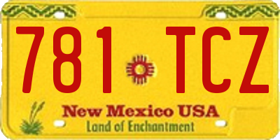 NM license plate 781TCZ