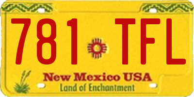 NM license plate 781TFL
