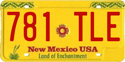 NM license plate 781TLE