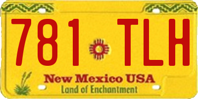 NM license plate 781TLH