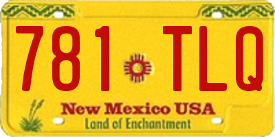 NM license plate 781TLQ