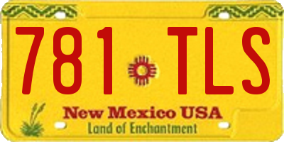 NM license plate 781TLS