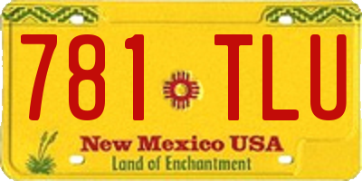 NM license plate 781TLU