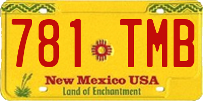 NM license plate 781TMB