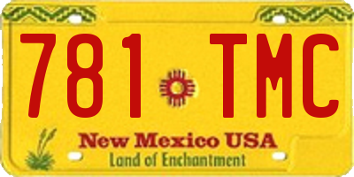 NM license plate 781TMC