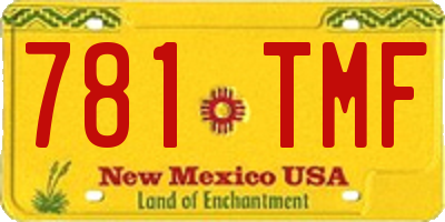 NM license plate 781TMF