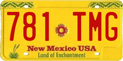 NM license plate 781TMG