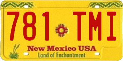 NM license plate 781TMI