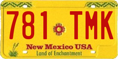 NM license plate 781TMK