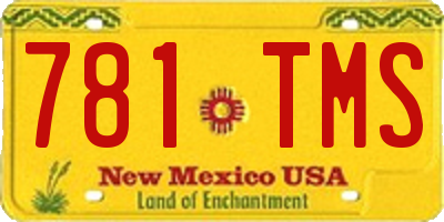 NM license plate 781TMS