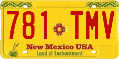 NM license plate 781TMV