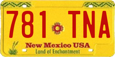 NM license plate 781TNA
