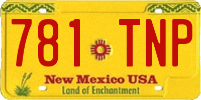NM license plate 781TNP