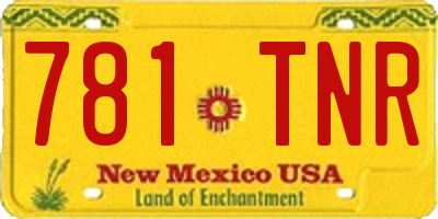 NM license plate 781TNR