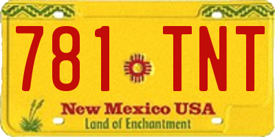 NM license plate 781TNT