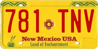 NM license plate 781TNV