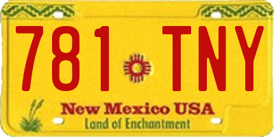 NM license plate 781TNY