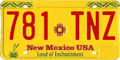 NM license plate 781TNZ