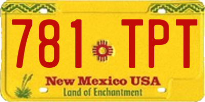 NM license plate 781TPT