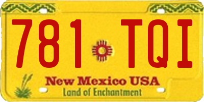 NM license plate 781TQI