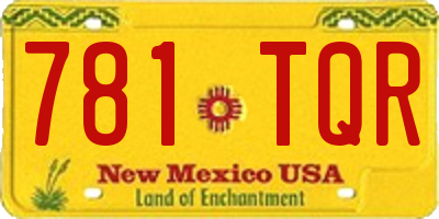 NM license plate 781TQR