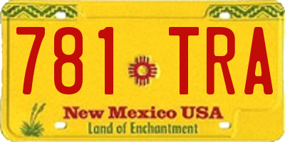 NM license plate 781TRA