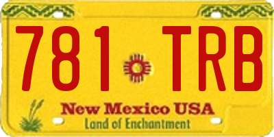 NM license plate 781TRB