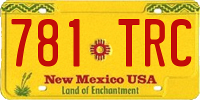 NM license plate 781TRC