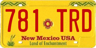 NM license plate 781TRD