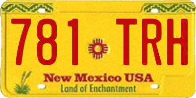 NM license plate 781TRH