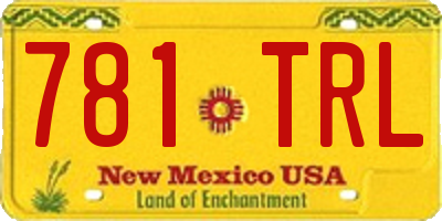 NM license plate 781TRL