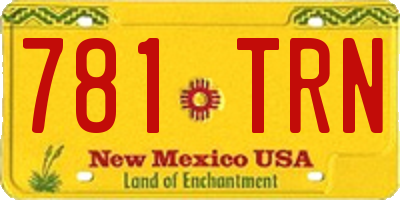 NM license plate 781TRN