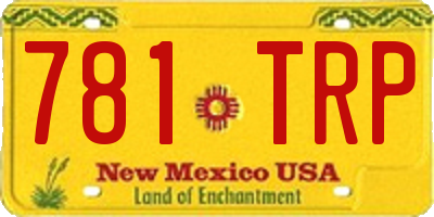 NM license plate 781TRP