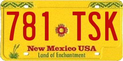 NM license plate 781TSK