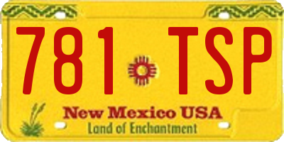 NM license plate 781TSP