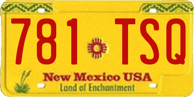 NM license plate 781TSQ