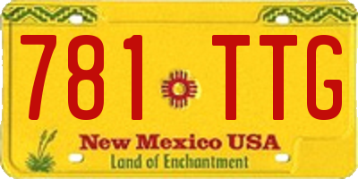 NM license plate 781TTG