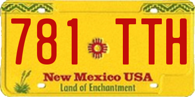 NM license plate 781TTH