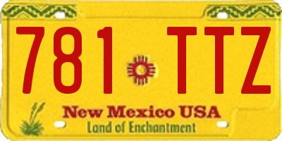 NM license plate 781TTZ