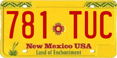 NM license plate 781TUC