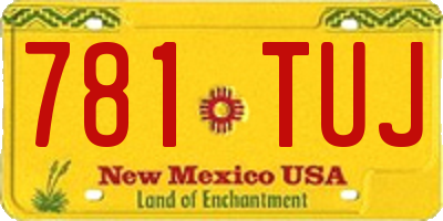NM license plate 781TUJ
