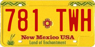 NM license plate 781TWH