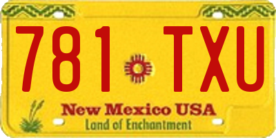 NM license plate 781TXU