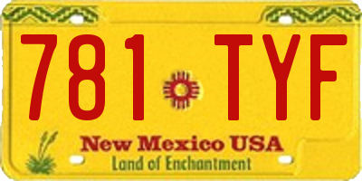 NM license plate 781TYF