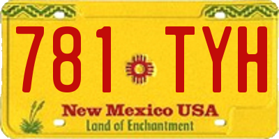 NM license plate 781TYH